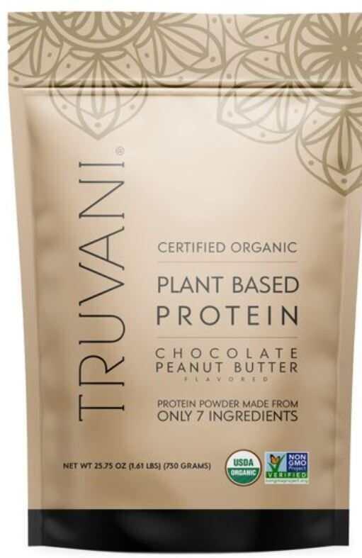 Truvani Plant Based Protein Powder Chocolate Peanut Butter USDA